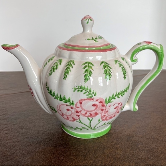 Hand-Painted Portuguese Teapot  Vintage from the 1980s - Picture 1 of 11